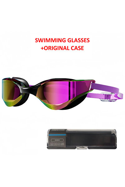 Choice9 Purple-purple lens Professional Coated Swim Goggles Adult Men Women A...