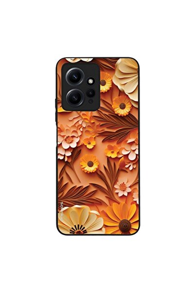 Sonique Θήκη 3D Flower Series για Xiaomi Redmi Note 12 4G Πορτοκαλί