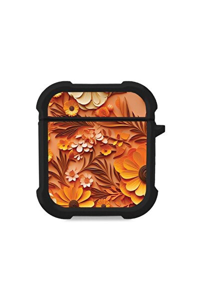 Sonique Θήκη Σιλικόνης 3D Flower Series για AirPods 1/2 Πορτοκαλί