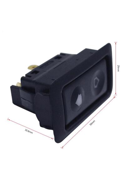 Choice As shown Car Window Switches 6-Pin 12V/24V 20A Auto Electric Power Con...