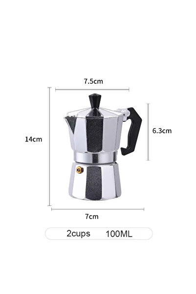 Choice1 100ML Octagonal Moka Coffee Kettle Latte Percolator Espresso Pot Home...