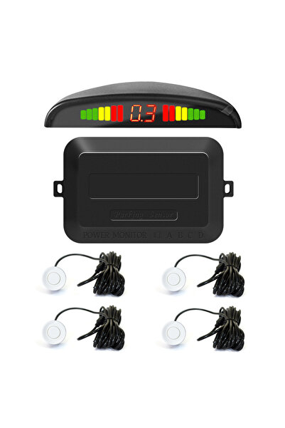 Choice4 WHITE SINOVCLE LED Car Parking Sensor System Backlight Parktronic Mon...