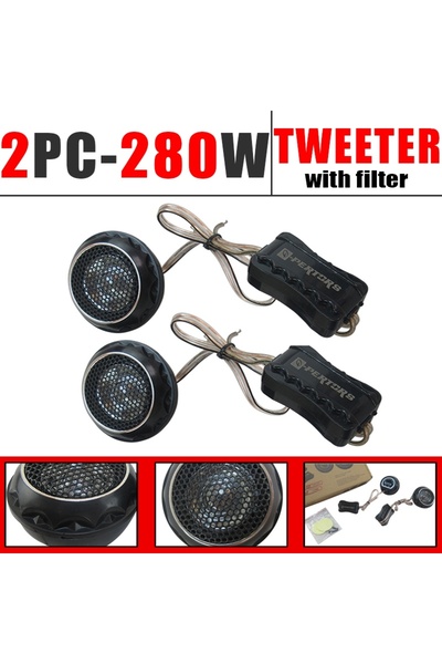 Choice 280W(2pcs*140W) Car Tweeters With Filter Stereo Speakers Music Soft Do...