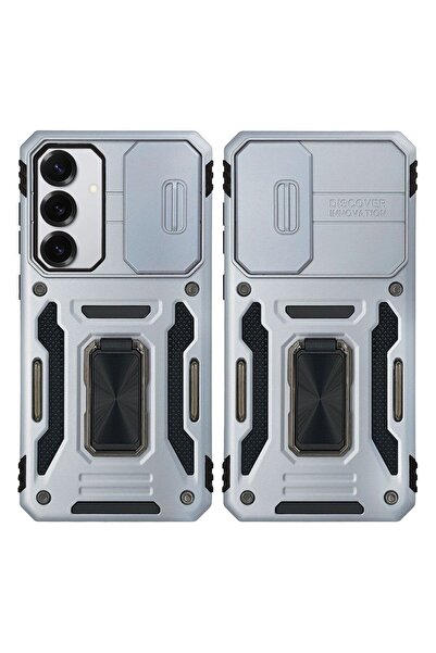 Sonique Θήκη Ring Armor CamShield για Samsung Galaxy S25 Plus Γκρι