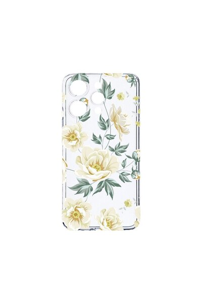 bestcase Прозрачен силиконов калъф 2ММ, Съвместим с Xiaomi Redmi 12 4G, Цветя...