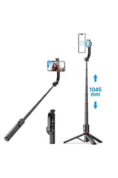 Asfal Magsafe Uyumlu Telefon Tutuculu Selfie Çubuğu Katlanabilir, Bluetooth K...