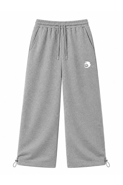 zaee Pantaloni de trening largi, cu broderie dragon și picior ajustabil
