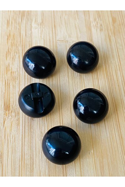 Lorin hobi Bottom-Mounted Antique Look Black Ball Pearl 18 mm 5 Pieces