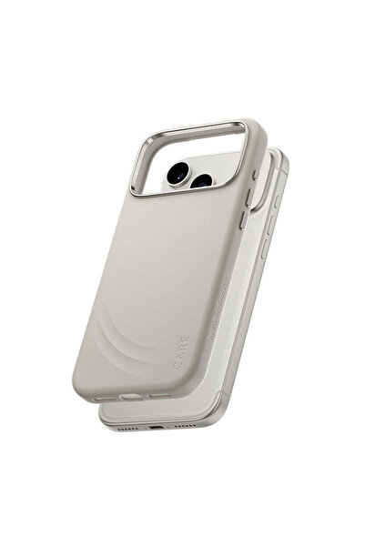 Panzer Glass iPhone 17 Pro Max için CARE Flow Kılıf - Haptik Tuşlu - Vanilya