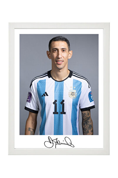 Boomah Accessories Di Maria Argentina FIFA World Cup Autographed Poster with ...