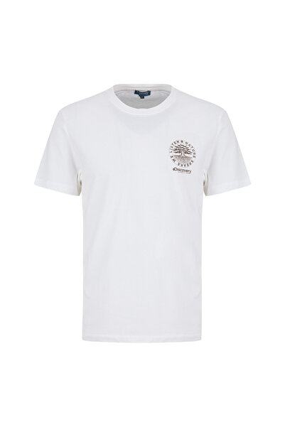 Discovery Expedition Beyaz Erkek T-Shirt D6SU-TST3103