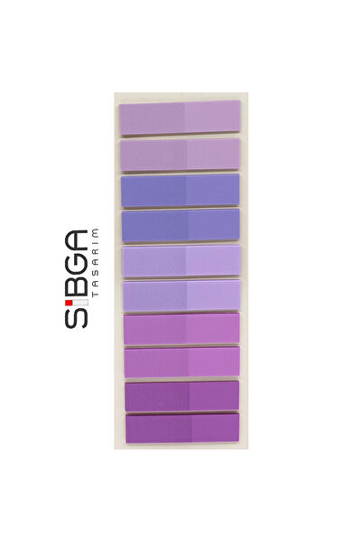 sibga tasarım Şeffaf Mor Eflatun Postit Post-it Post it. Kitap Ayracı Ayraç P...