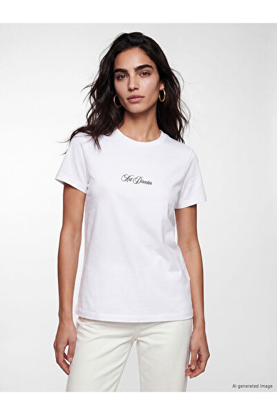 LC Waikiki تي شيرت نسائي مطبوع عليه I Text من Freezen Store