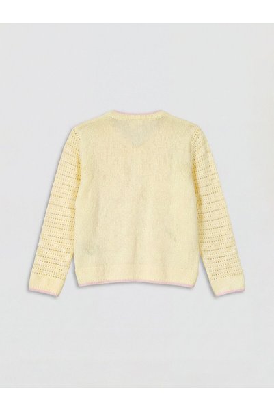 LC Waikiki Motifed Girls' Knitwear Cardigan