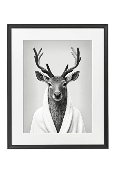 Boomah Accessories Deer in Bathrope , Bathroom Wall Art, Nursery Poster with ...