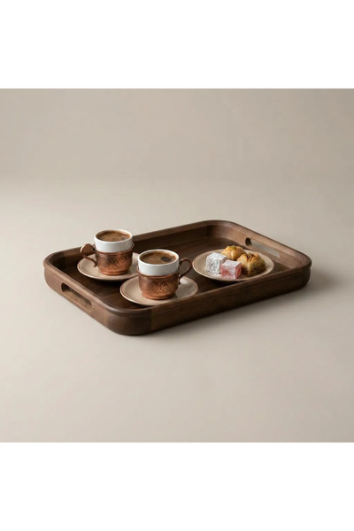ELZEY HOME Acacia Rectangular Presentation Tray 42X28 cm
