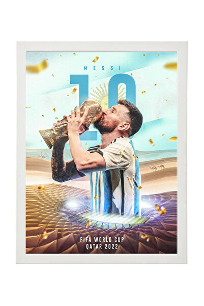 Boomah Accessories Lionel Messi King Argentina Poster with Frame 30x40cm