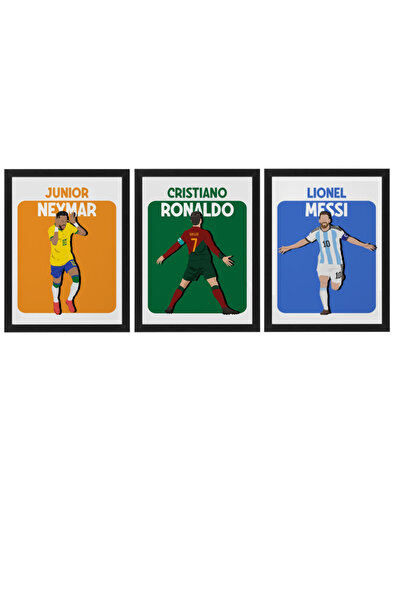 Boomah Accessories Set of 3, Messi Ronaldo Neymar ( Argentina Portugal Brazil...