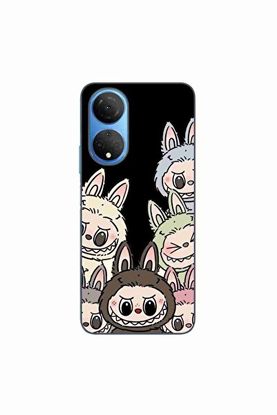 OEM Husa compatibila cu Honor X7 Silicon Gel Tpu Model Labubu Pattern Black