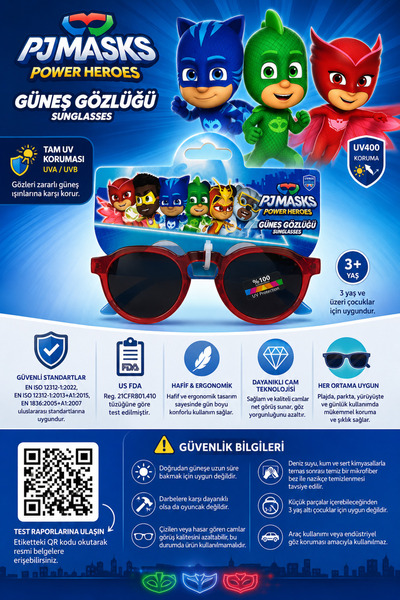 PJMASKS Licensed Children's Sunglasses Uv400 Protected Lightweight Ergonomic ...