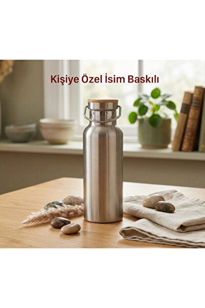 Mihristore Kişiye Özel İsim Baskılı Paslanmaz Çelik Termos 500 ML Çift Katman...