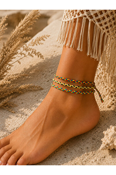 Bidüğüm Premium Handmade Anklet – Colorful Bohemian Foot Bracelet Inspired by...