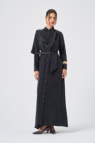 FTZ WOMEN Women's Silk Kupra Dress Black 31356