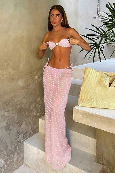 Bikini Mayokini Dünyası Alyana brazilian bikini triple set - pink