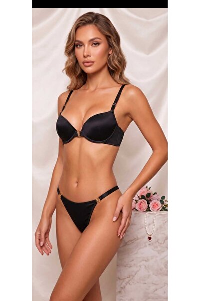 FNUOO Set sutien Violet Model V cu susținere detaliată și sârmă, material Mic...