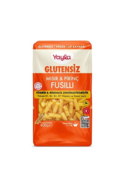 Yayla Glutensiz Mısır ve Pirinç Fusilli Makarna 400 g e