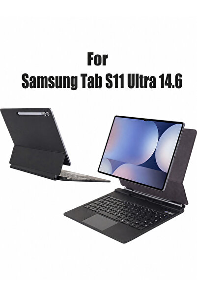 Fogy Galaxy S11 Ultra Uyumlu Şarj Göstergeli RGB Işıklı Magic Keyboard Touchp...