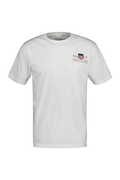Gant Bărbați& # Tricou cu mânecă scurtă x27;: Tricou brodat cu scutul arhivă XXL