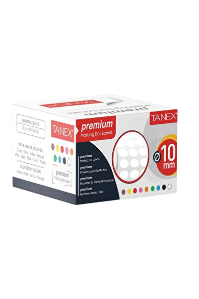 Tanex Point Labels 10 mm White 5000 Pcs