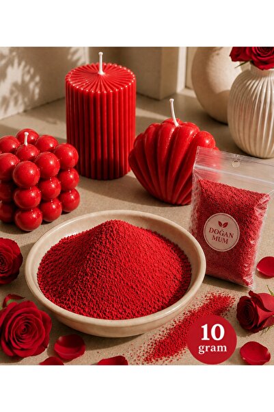DOĞAN MUM Mum boyası 10 Gr kırmızı toz premium pigment