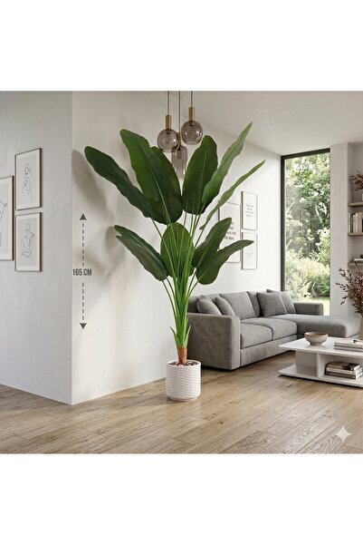 FARISHOME Banana Tree Plastic Pot Plant 165cm Height