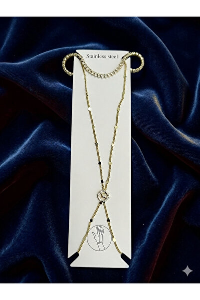 Çağla Accessories Star Detail Zircon Stone Shahmeran Bracelet