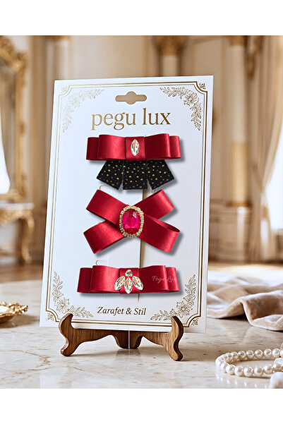 pegu baby collection 3-DELIČNA MALA MINI LUKS CRVENA SATINSKA KOPČA ZA TRAKU ...