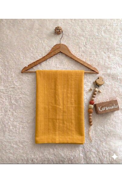 Kereminko Bebek 80X75 cm Double Layer Muslin Baby Blanket and Pacifier Strap ...