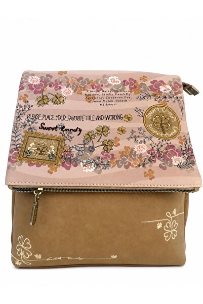 Sweet Candy Backpack with Back Pocket and 1 Short Handle for Women