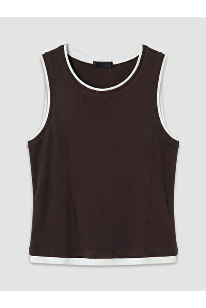 LC Waikiki New Season Brown Crew Neck Women's Undershirt from Güli̇s Gi̇yi̇m