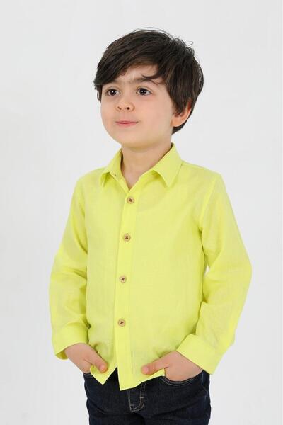 SAMSA Pamuklu Erkek Çocuk Gömleği Rahat Kumaş Yapısı Nefes Alan Terletmez Kon...
