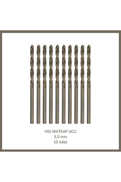 Adilon HSS Matkap Ucu 3 mm, Metal, Ahşap, Plastik için (10 Adet)