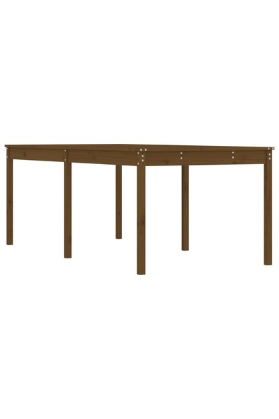 vidaxl Garden table, honey brown, 203.5x100x76 cm, solid pine wood