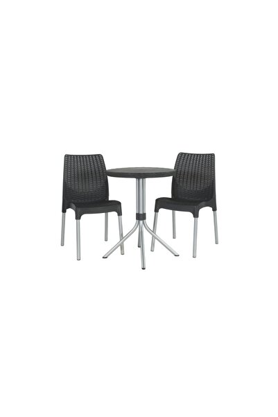 Keter Set mobilier de exterior Chelsea, grafit, 223562