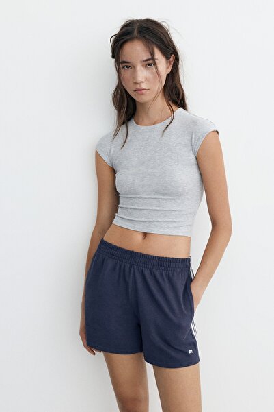 Pull & Bear Yan şeritli spor şort