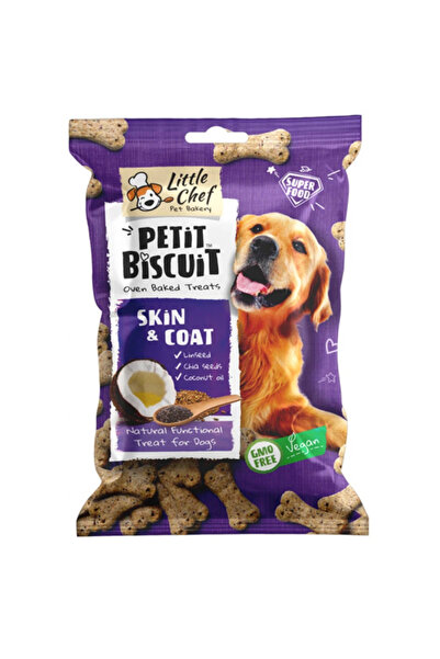 little chef Petit Biscuit Vegan Skin & Coat Μπισκότα Σκύλου 150gr