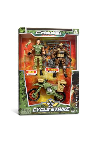 Lanard Toys Set of 2 figures and military vehicle, Lanard, The Corps Universe...