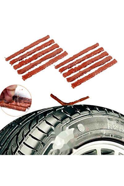 Go İthalat Lastik Tamir Fitili 10 Adet Patlak Onarım Seti Tubeless Acil Durum...