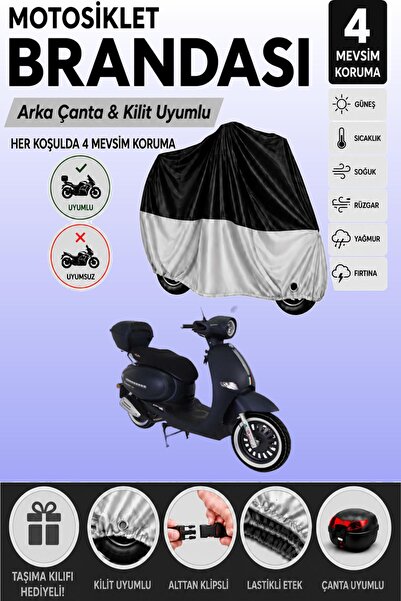 Cemku Double Black Top - Gray Bottom, Rear Bag Compatible Arora Cappucino 125...