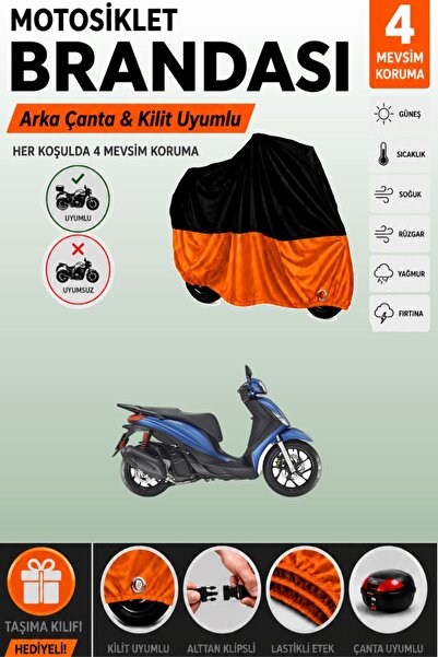 Cemku Double الجزء العلوي أسود - الجزء السفلي برتقالي، غطاء خلفي متوافق مع در...